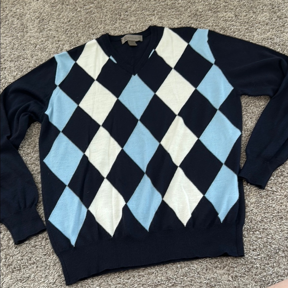 R&R casuals merino wool sweater v‎ neck size large NO size tag!